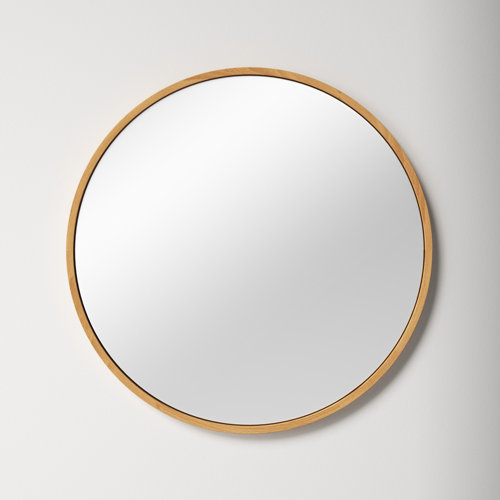 Roberts Round Wood Accent Mirror & Reviews AllModern